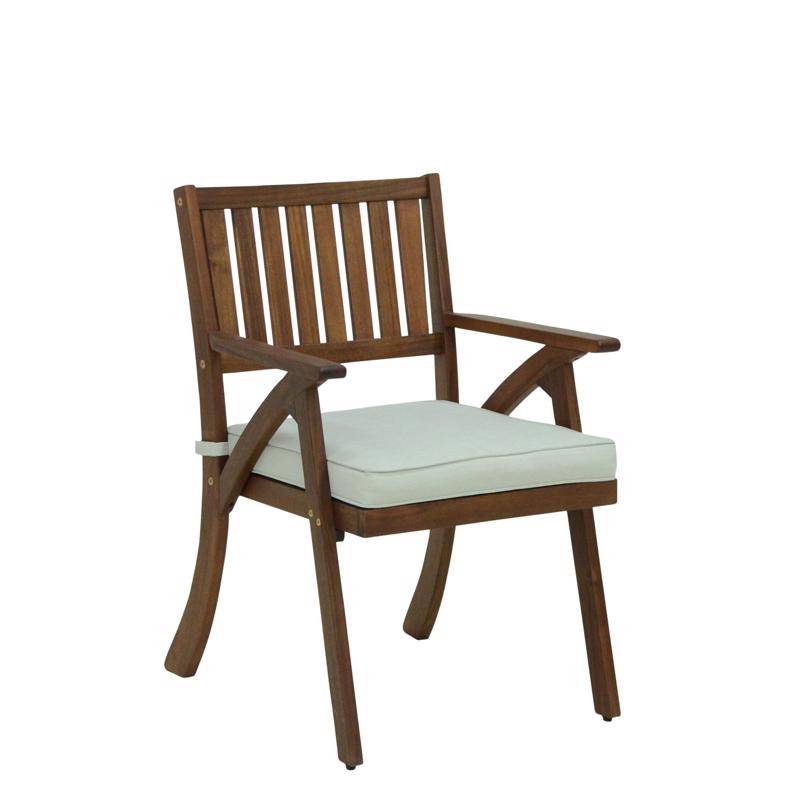 Living Accents 3 pc Brown Wood Bistro Set White