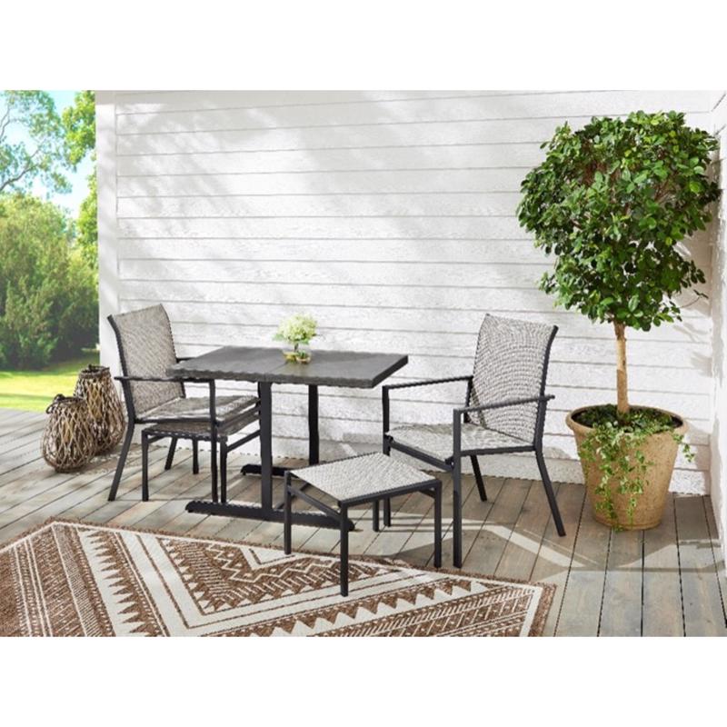 Living Accents 5 pc Gold Steel Dining Set