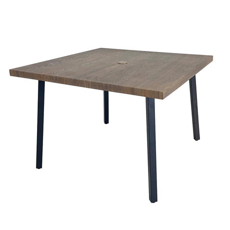 Living Accents Brown Square Metal Dining Table