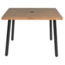 Living Accents Brown Square Metal Dining Table