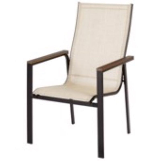 Living Accents Black Steel Frame Sling Chair Tan