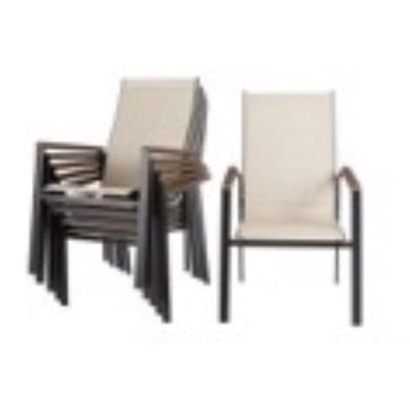 Living Accents Black Steel Frame Sling Chair Tan