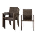 Living Accents Brown Steel Frame Woven Chair Brown