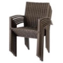 Living Accents Brown Steel Frame Woven Chair Brown