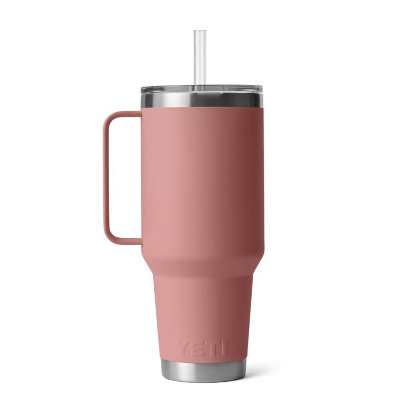 YETI Rambler 42 oz Sandstone Pink BPA Free Straw Mug