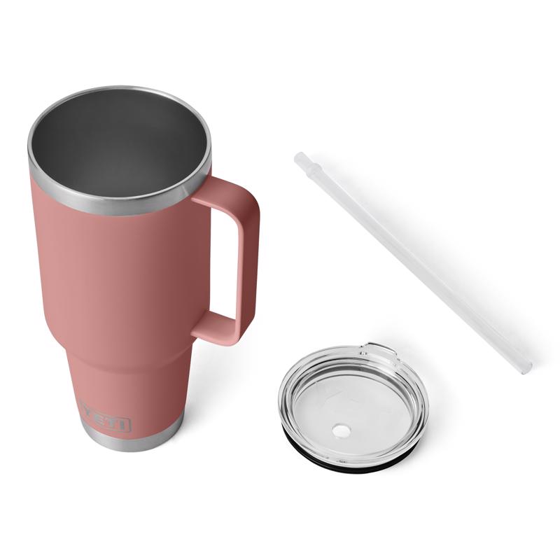 YETI Rambler 42 oz Sandstone Pink BPA Free Straw Mug