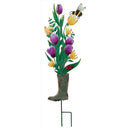 Regal Art & Gift Multicolored Metal 31 in. H X 9 in. L Flower Boot Outdoor Garden Stake