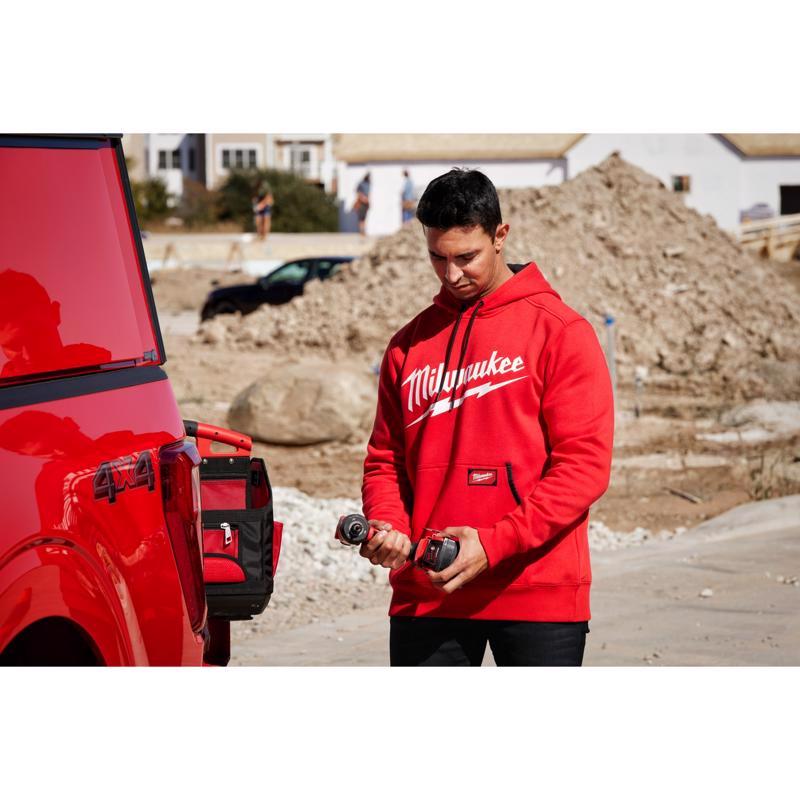 Milwaukee FreeFlex L Long Sleeve Unisex Hooded Hoodie Red