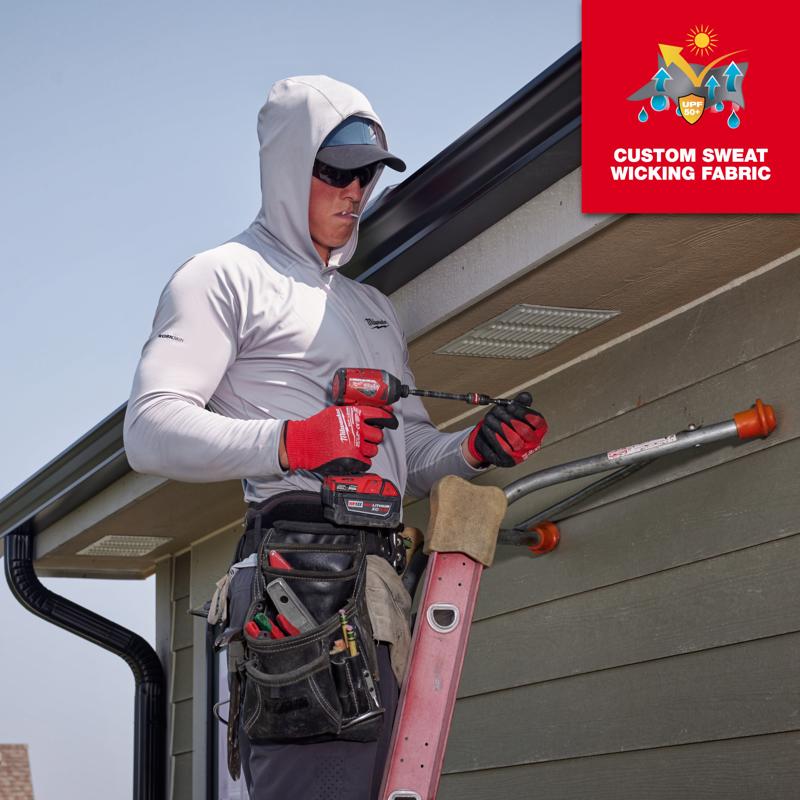 Milwaukee Workskin M Long Sleeve Men's Hooded Gray Hooded Sweatshirt