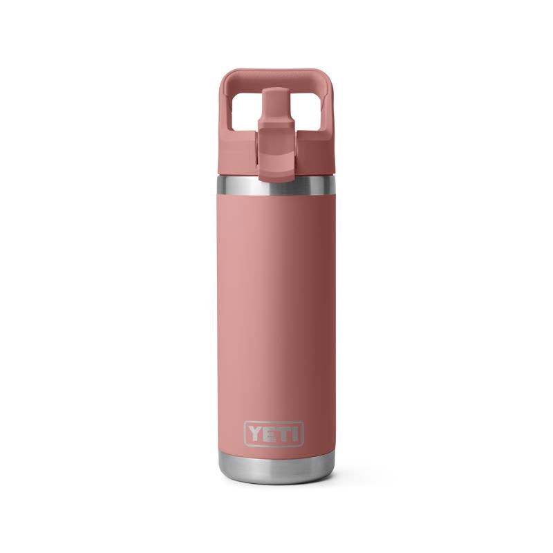 YETI Rambler 18 oz Sandstone Pink BPA Free Bottle with Straw Cap