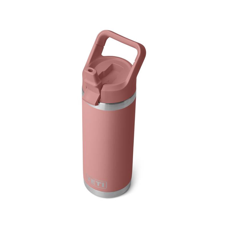 YETI Rambler 18 oz Sandstone Pink BPA Free Bottle with Straw Cap