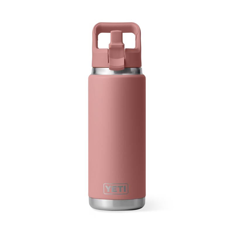 YETI Rambler 26 oz Sandstone Pink BPA Free Bottle with Straw Cap