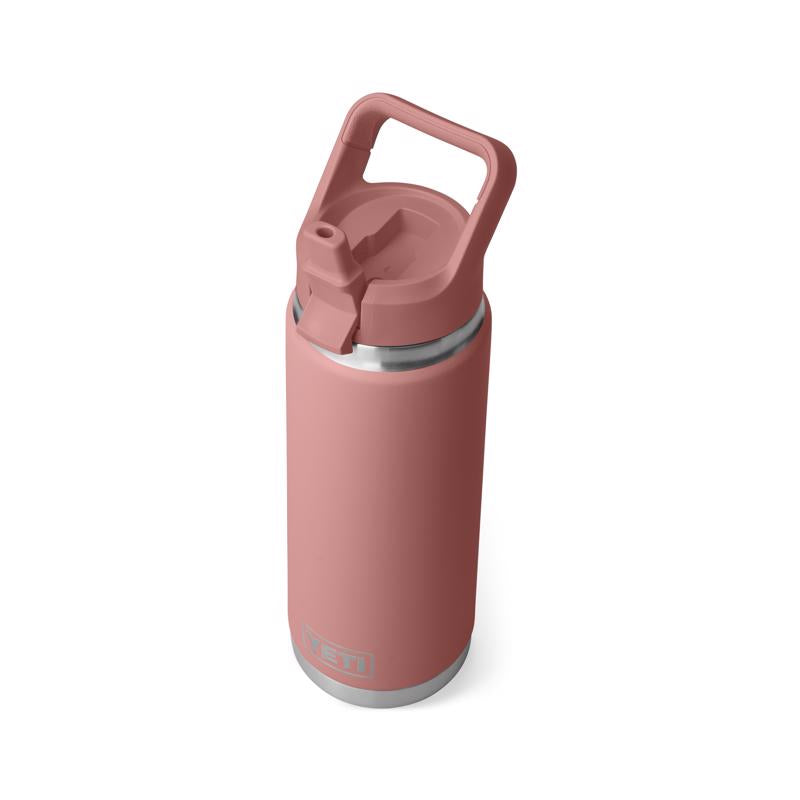 YETI Rambler 26 oz Sandstone Pink BPA Free Bottle with Straw Cap