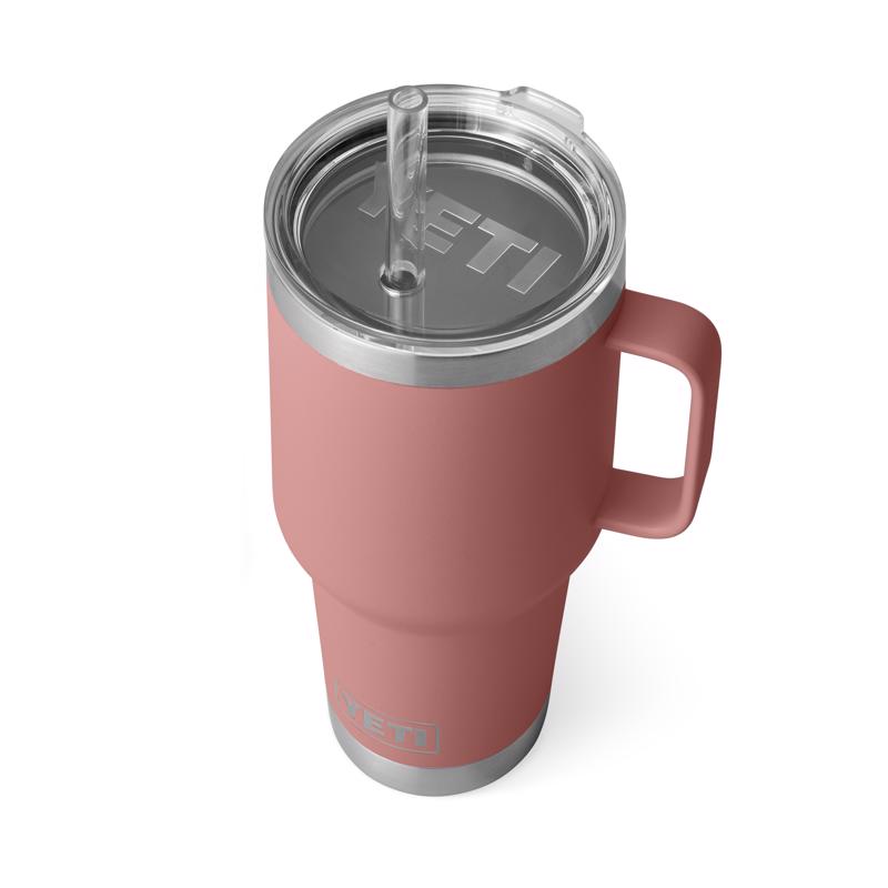 YETI Rambler 35 oz Sandstone Pink BPA Free Straw Mug