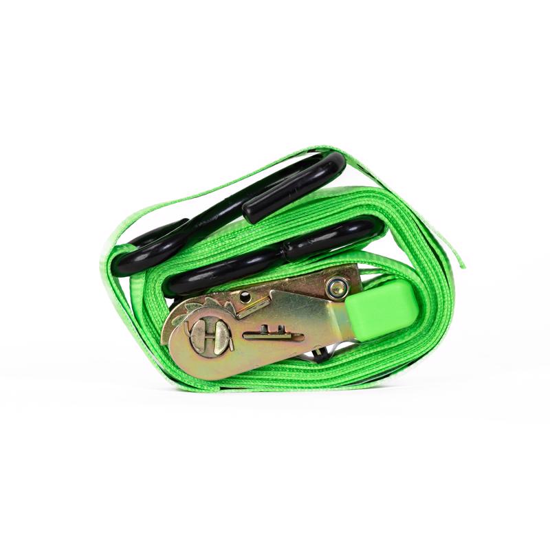 Fusion Grip 1 in. W X 16 ft. L Green Racheting Tie Down Strap 900 lb 1 pk