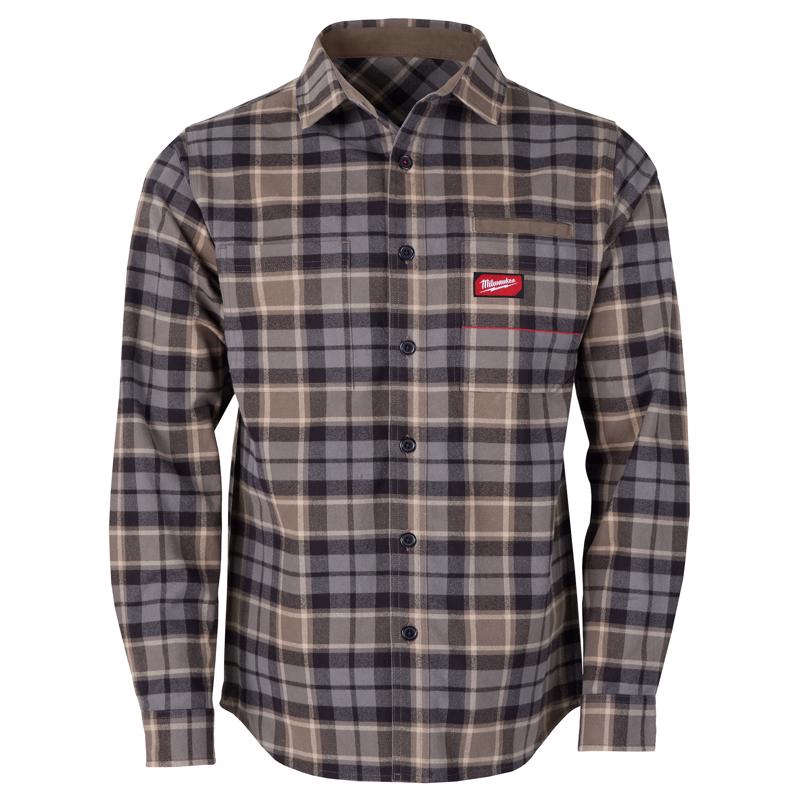 FLANL SHRT COLRD GRY XXL
