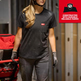 Milwaukee Gridiron M Short Sleeve Women's Round Neck Black Tee Shirt