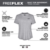 Milwaukee Freeflex M Short Sleeve Women's Round Neck Gray Tee Shirt