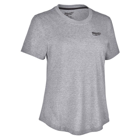Milwaukee Freeflex L Short Sleeve Women's Round Neck Gray Tee Shirt