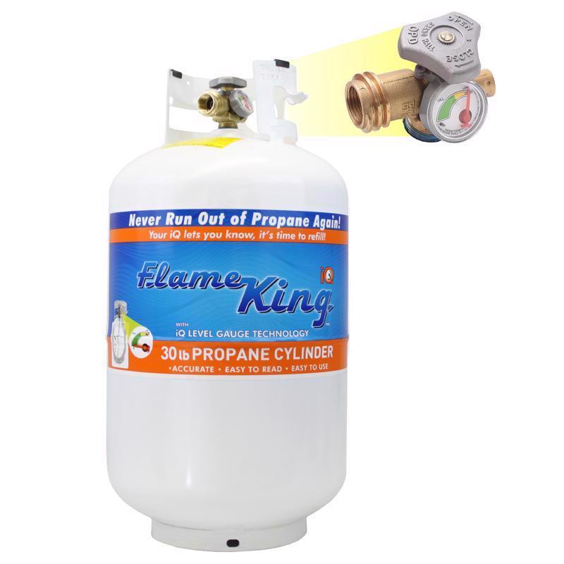 Flame King 30 lb Steel Empty LP Tank with Gauge