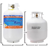 Flame King 30 lb Steel Empty LP Tank with Gauge