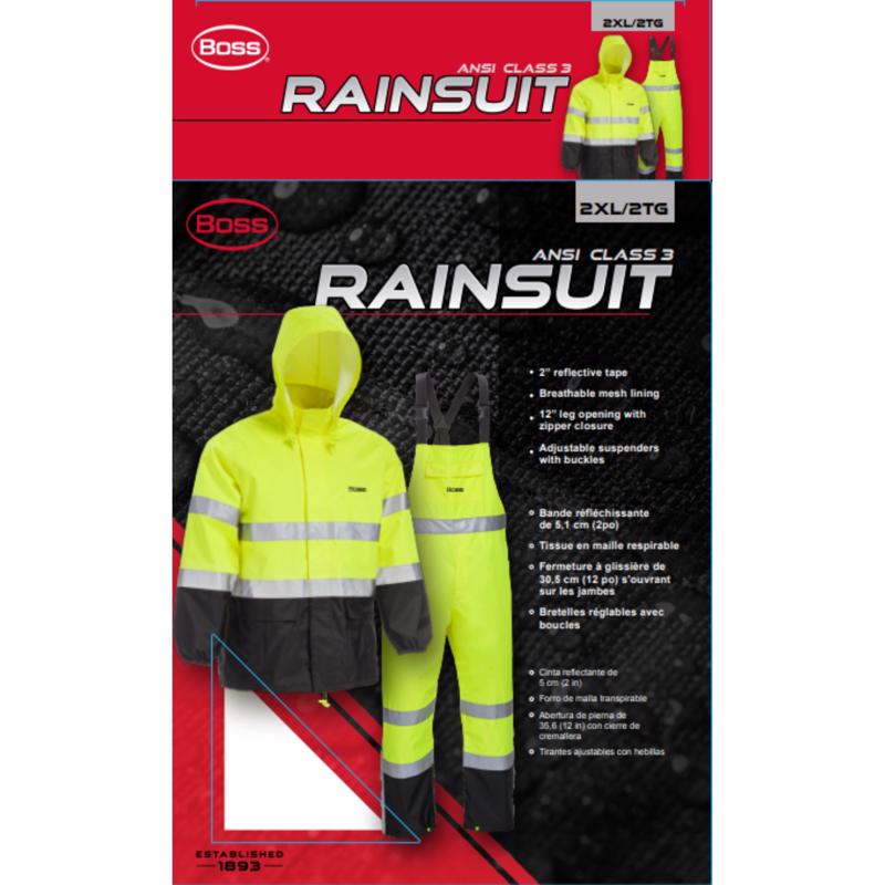 Boss Yellow PVC Rain Suit XXL
