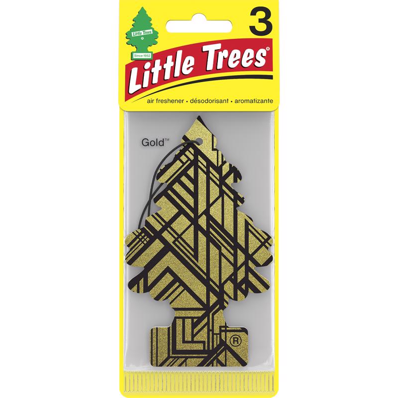 Little Trees Gold Scent Air Freshener Solid 3 pk