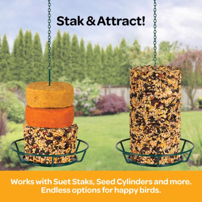 Kaytee Wild Bird Metal Stak and Cylinder Bird Feeder