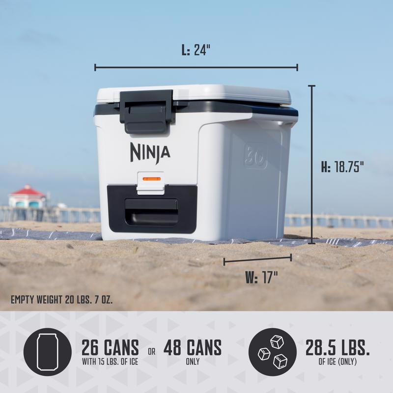 Ninja FrostVault White 30 qt Hard Cooler
