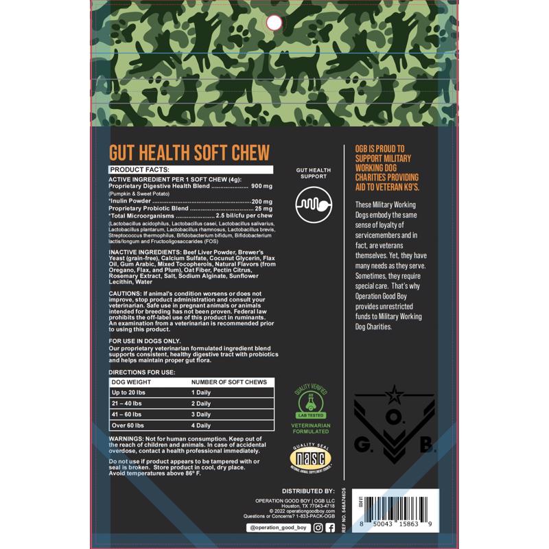 Operation Good Boy Dog Probiotic Supplement 60 ct