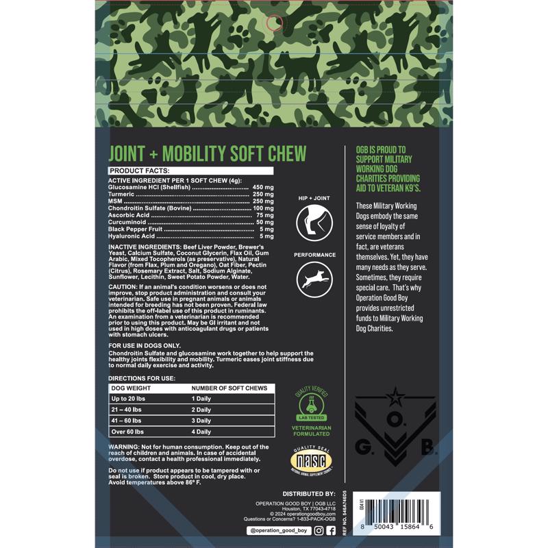 Operation Good Boy Dog Hip and Joint Supplement 60 ct