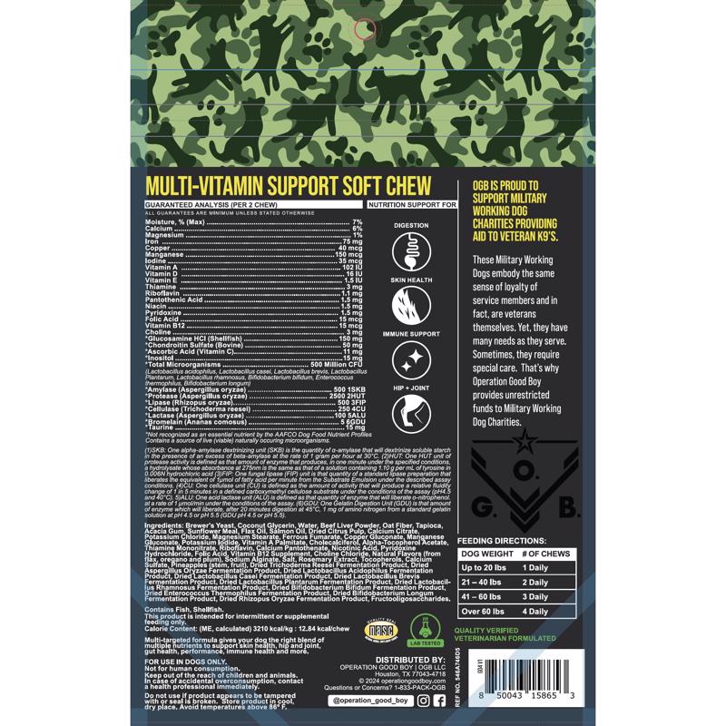 Operation Good Boy Dog Vitamin & Mineral Support 60 ct