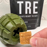 Operation Good Boy Grenade Toy Green Rubber Dog Treat Toy/Dispenser 1 pk
