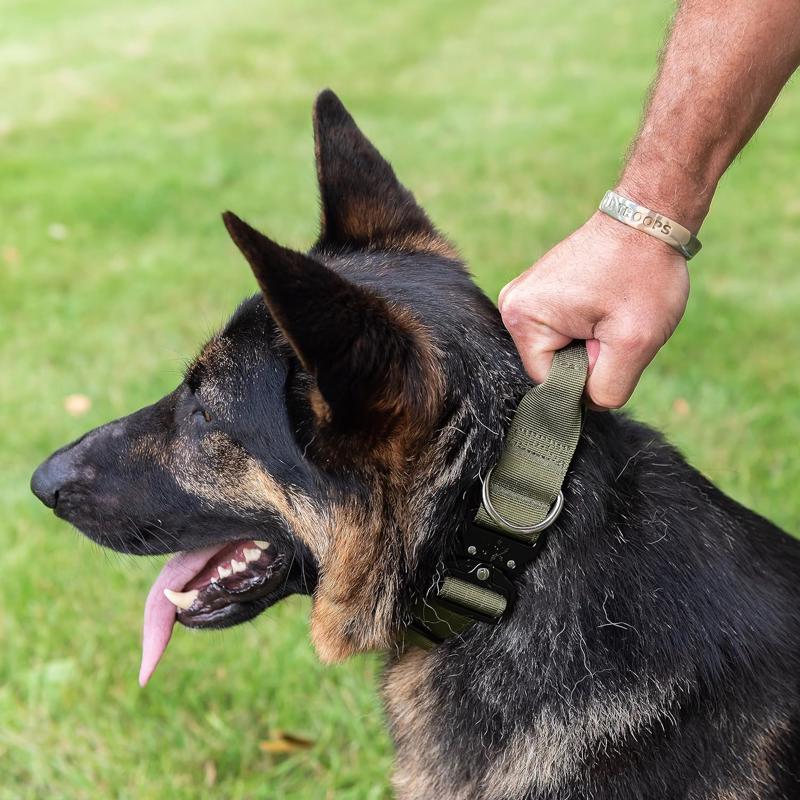 Operation Good Boy Tactical Green Nylon Dog Adjustable Collar