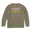 Ace Vintage Threads L Long Sleeve Unisex Crew Neck Sweatshirt Olive
