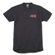 Ace Vintage Threads M Short Sleeve Unisex Crew Neck Black Tee Shirt