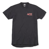 Ace Vintage Threads M Short Sleeve Unisex Crew Neck Black Tee Shirt