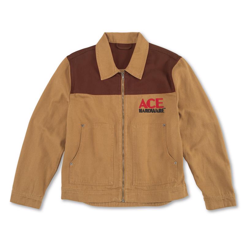 Ace Vintage Threads L Long Sleeve Unisex Collared Jacket Olive ...