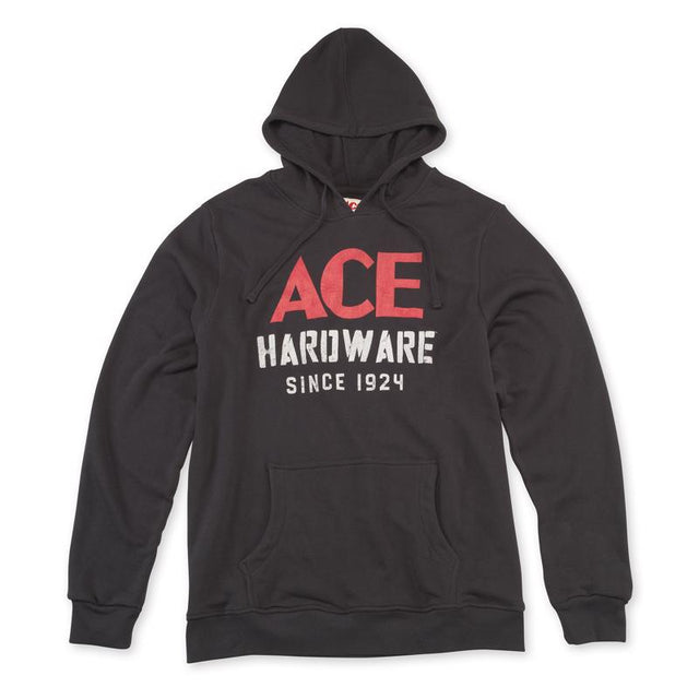 Ace Vintage Threads M Long Sleeve Unisex Hooded Hoodie Black
