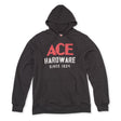 Ace Vintage Threads XL Long Sleeve Unisex Hooded Hoodie Black