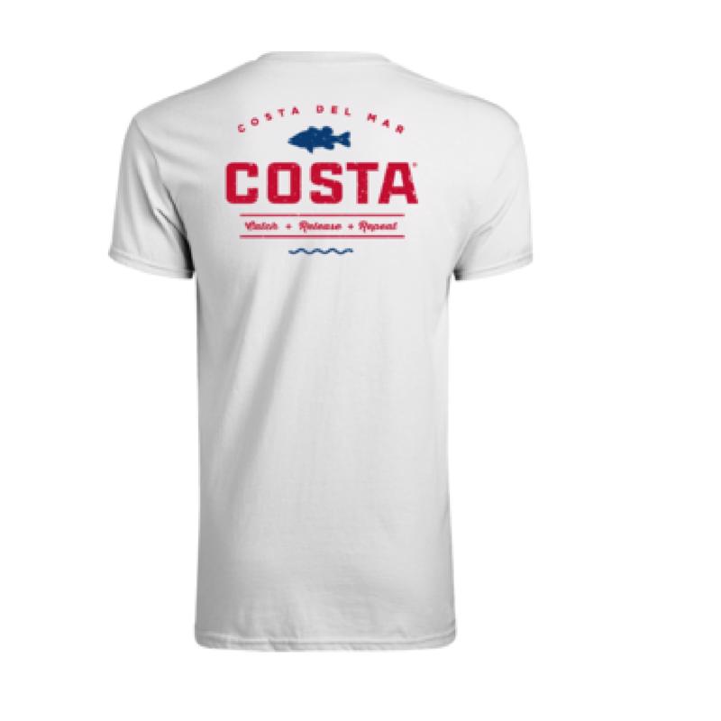 T SHRT MEN BLU/RD/WHT L