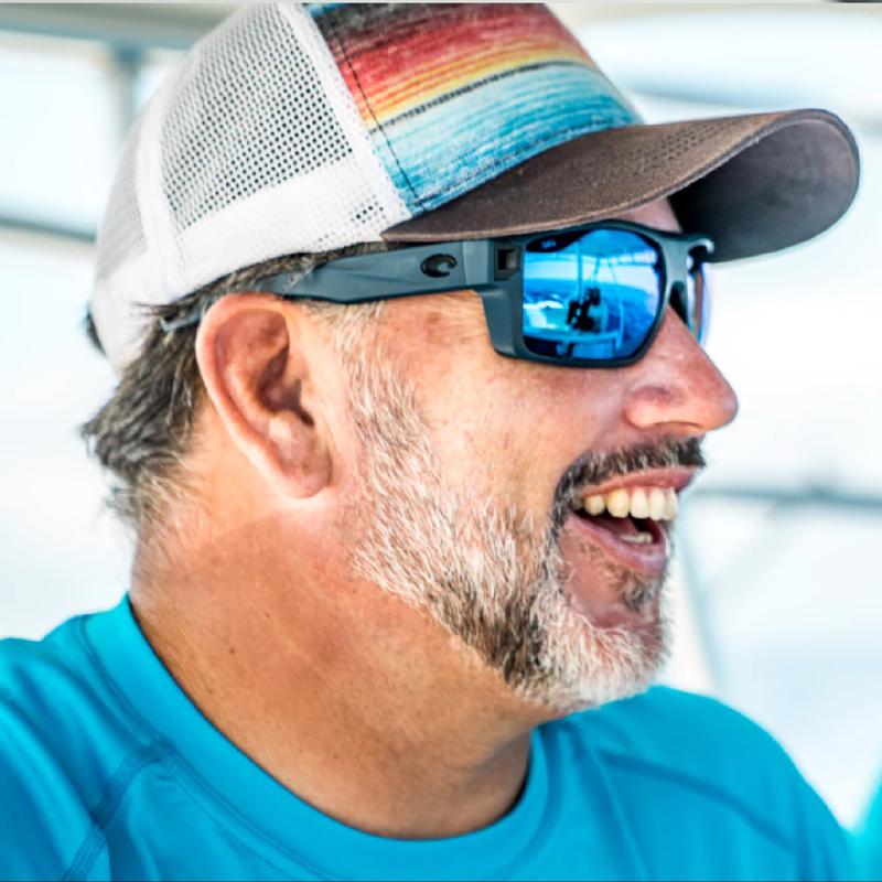 Costa Baja Stripe Trucker Hat Blue One Size Fits All
