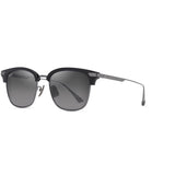Maui Jim Kalaunu AF Unisex Shiny Black w/Dark Silver Frame Neutral Grey Lens Polarized Sunglasses
