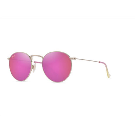 Maui Jim Pukaua Unisex Sunglasses Sunglasses Shiny Light Gold with Pink & Yellow Frame Shiny Light G