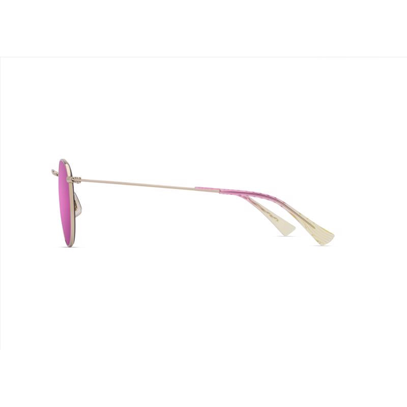 Maui Jim Pukaua Unisex Sunglasses Sunglasses Shiny Light Gold with Pink & Yellow Frame Shiny Light G