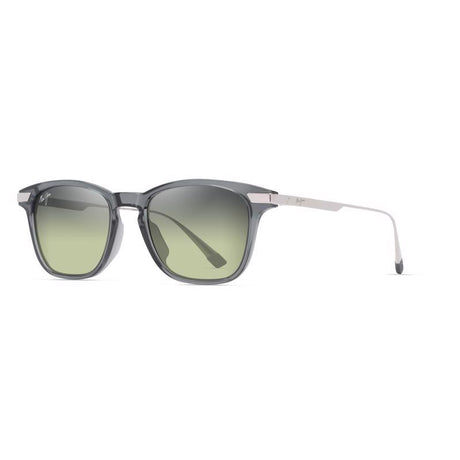 Maui Jim ManaOlana Unisex Shiny Trans Grey w/Silver Frame Maui HT Lens Polarized Sunglasses