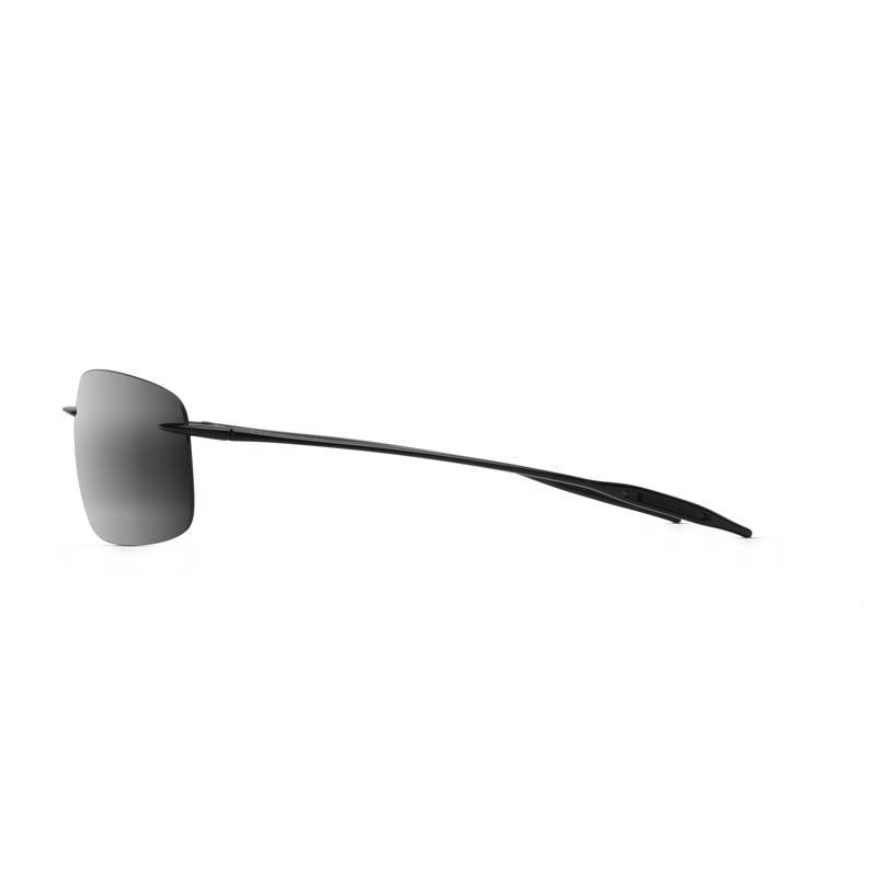 Maui Jim Breakwall Unisex Gloss Black Frame Neutral Gray Lens Polarized Sunglasses