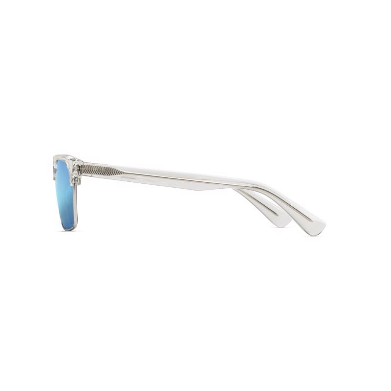 Maui Jim Kawika Unisex Crystal Frame Blue Hawaii Lens Polarized Sunglasses