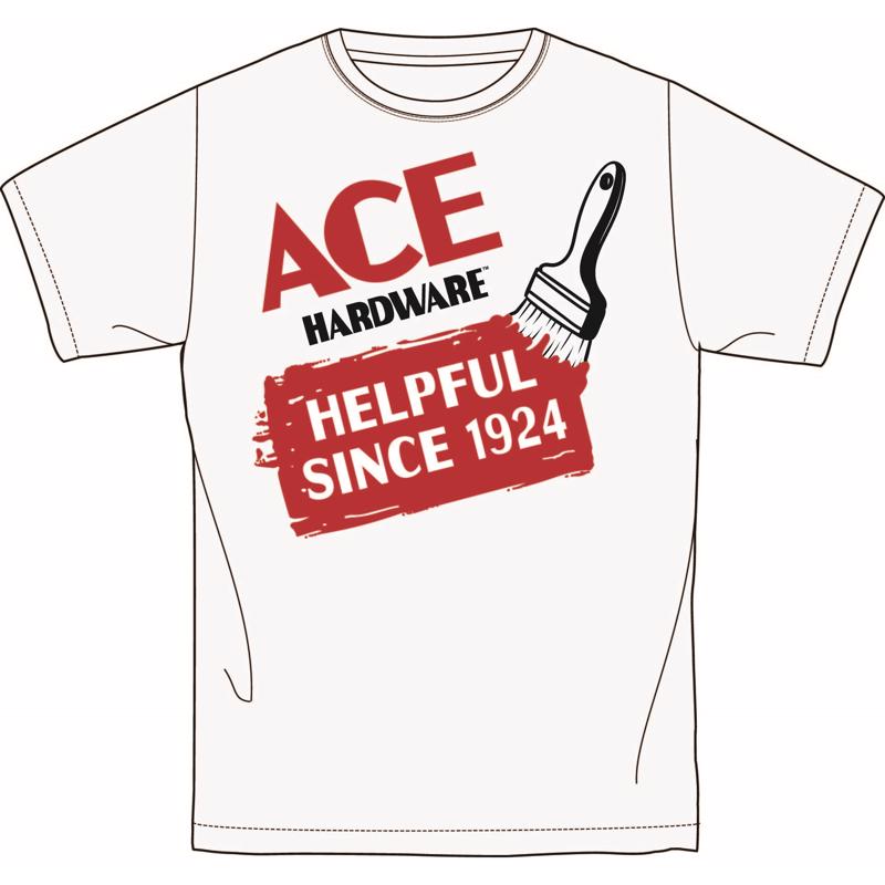 Ace Vintage Threads S Unisex Crew Neck White Tee Shirt