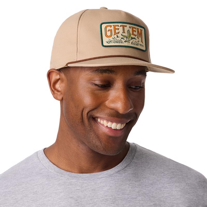 Yeti Wetlands Get Em Snapback Hat Taupe One Size Fits Most